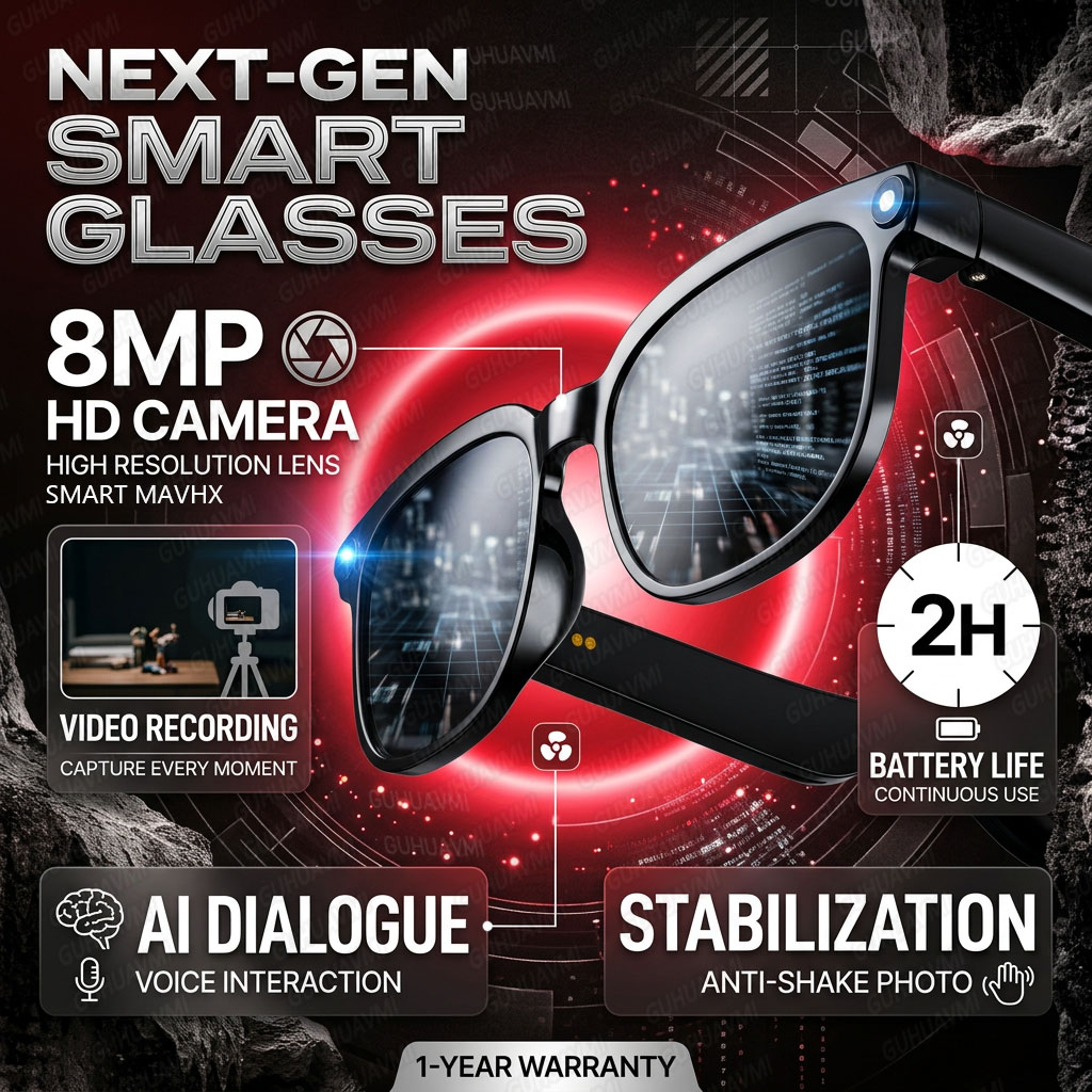 Audio Music Arabic - Wireless Smart Camera Glasses 1080P HD