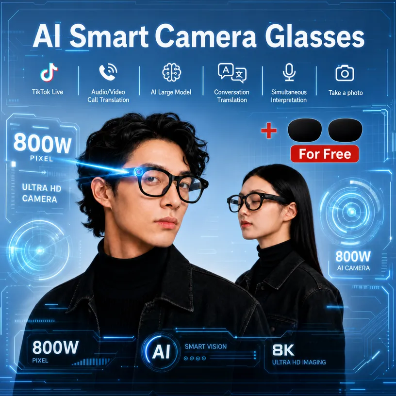Audio Music Online Free - AI Smart Shooting Glasses, Support Douyin