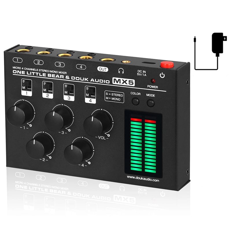 Audio Mixer 4 Channel - B67C For Douk Audio MX5 4