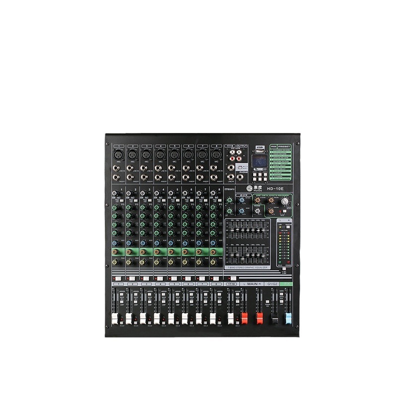 Audio Mixer 4 Channel - Professional Multi-Channel Analog Mixer, Digital Reverb