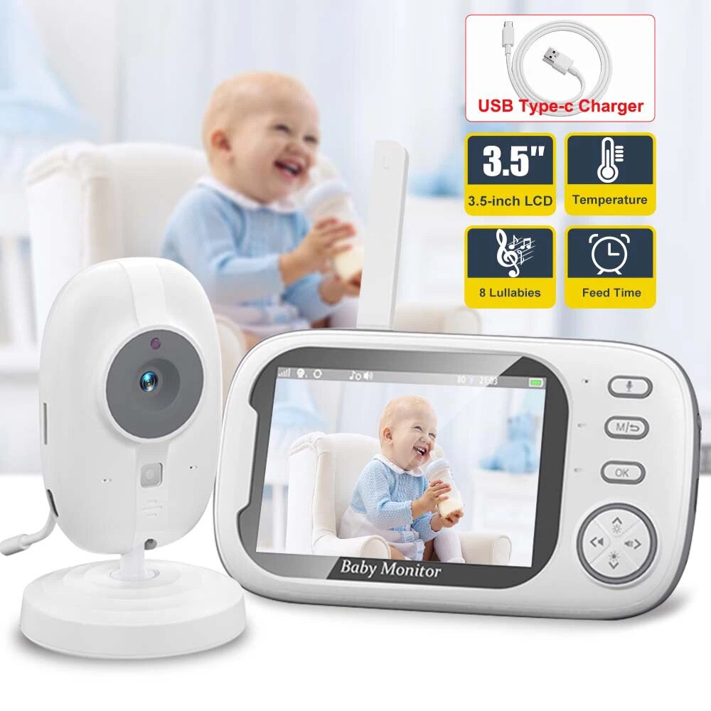 Audio Music To Video - 3.5'' Video Baby Monitor 2.4G Mother