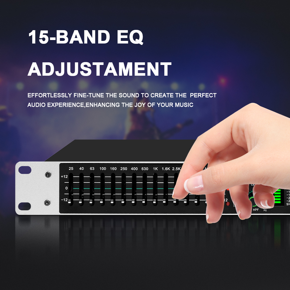 Eq215 Dual 15-Band Graphic Equ - đánh giá và giá Audio Music Equalizer