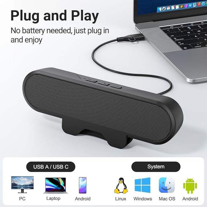 Portable Clip-on USB Soundbar  - đánh giá và giá Audio Music Online Free