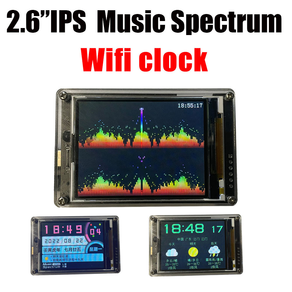 2.6 Inche IPS LCD Music Spectr - đánh giá và giá Audio Music Equalizer