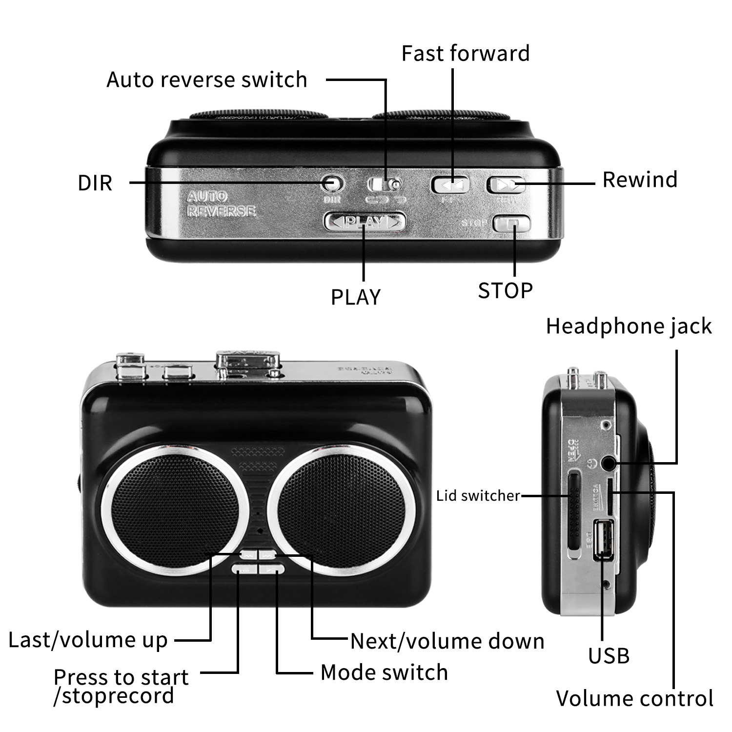USB Cassette Player Tape to MP - đánh giá và giá Audio Music Player Pc