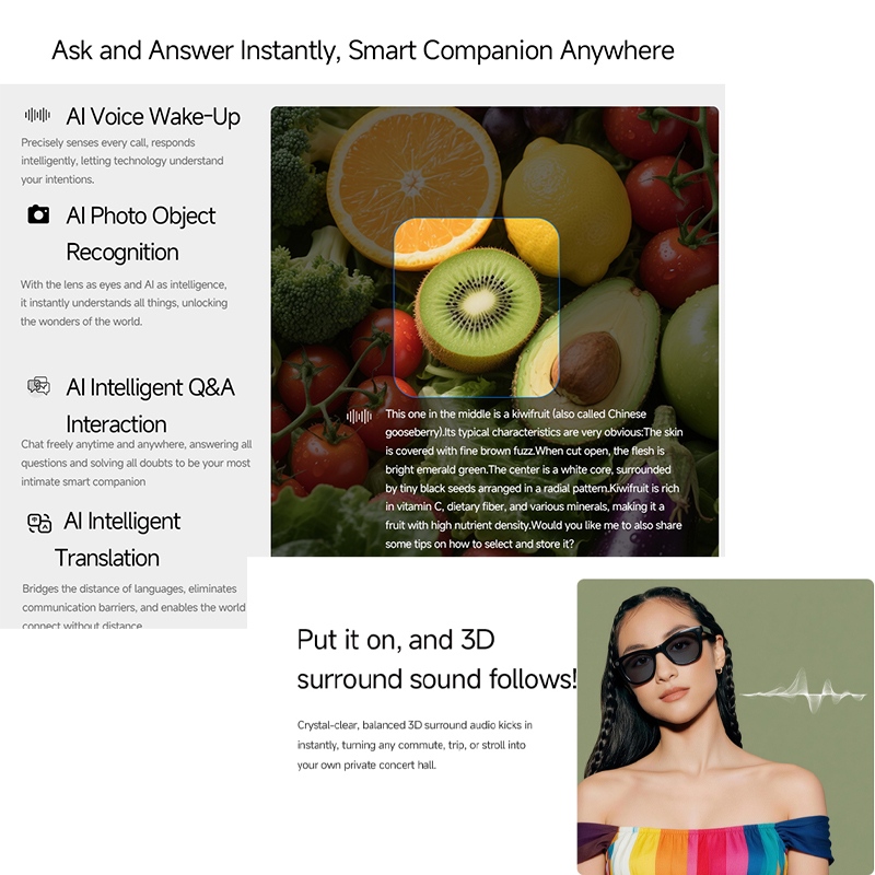 2026 AI smart Glasses HD 800W  - đánh giá và giá Audio Music Arabic