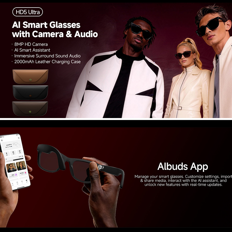 2026 New AI Smart Glasses 8MP  - đánh giá và giá Audio Music Arabic