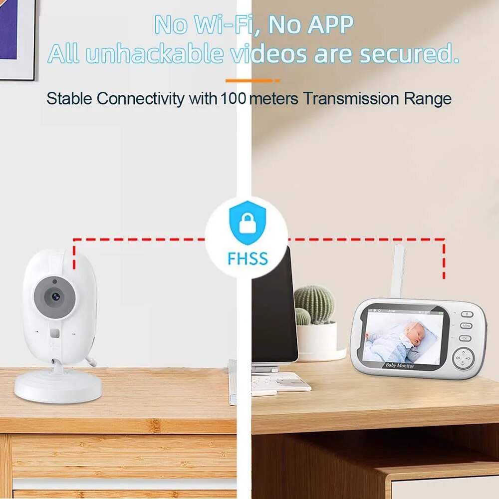 3.5'' Video Baby Monitor 2.4G  - đánh giá và giá Audio Music To Video