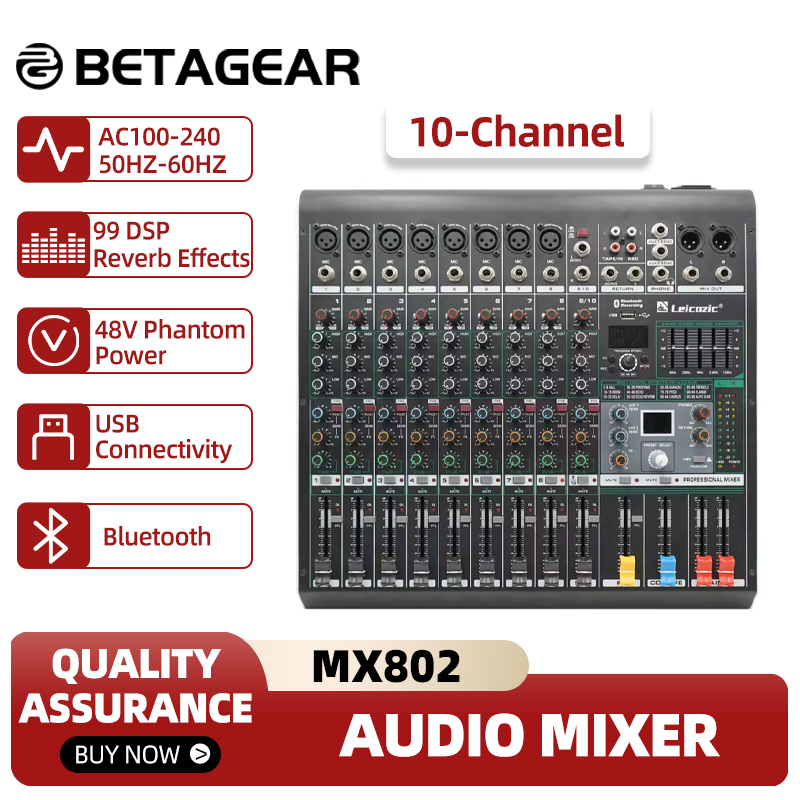 Leicozic Mixing Console MX802  - đánh giá và giá Audio Music Equalizer