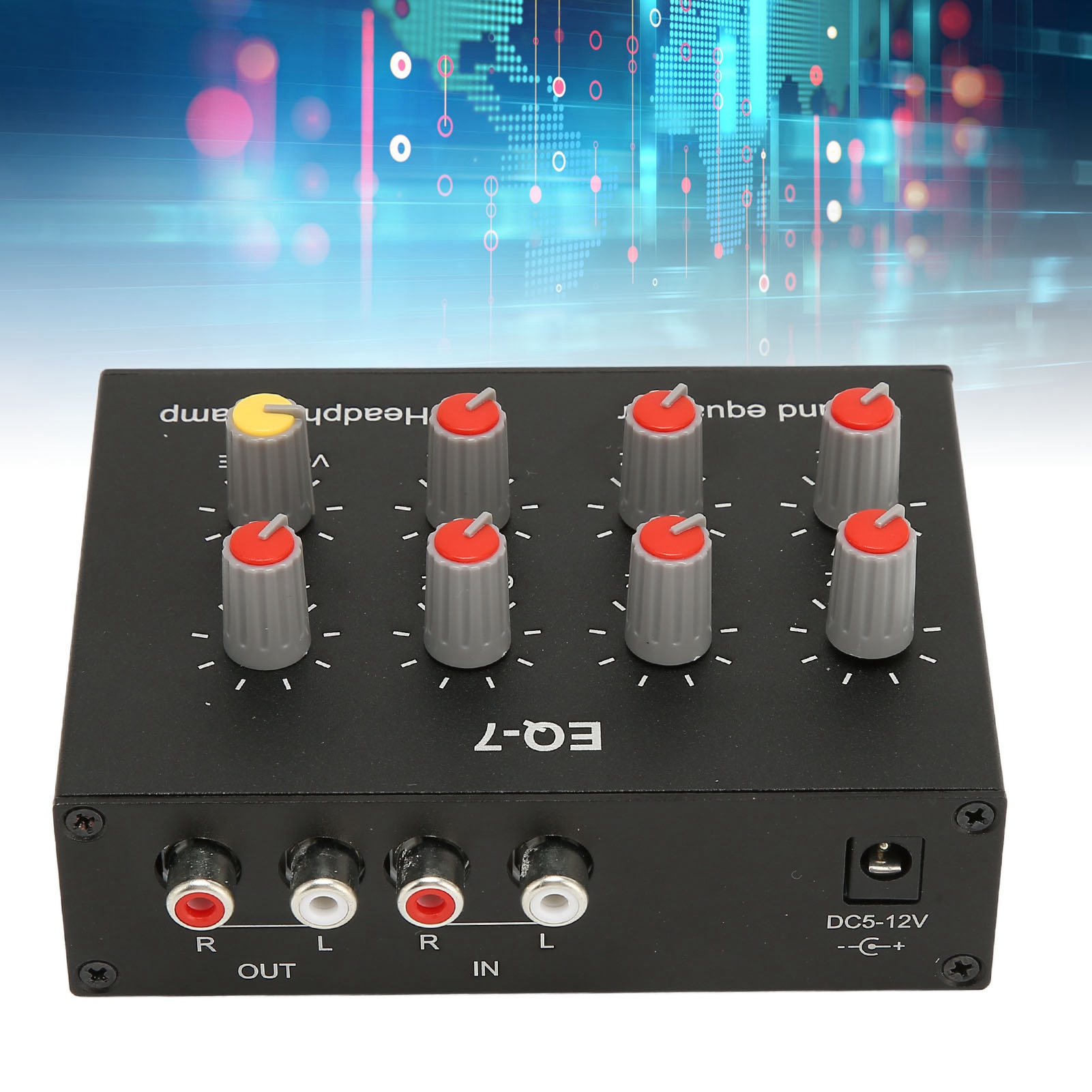 7 Band Sound Equalizer RCA Out - đánh giá và giá Audio Music Equalizer