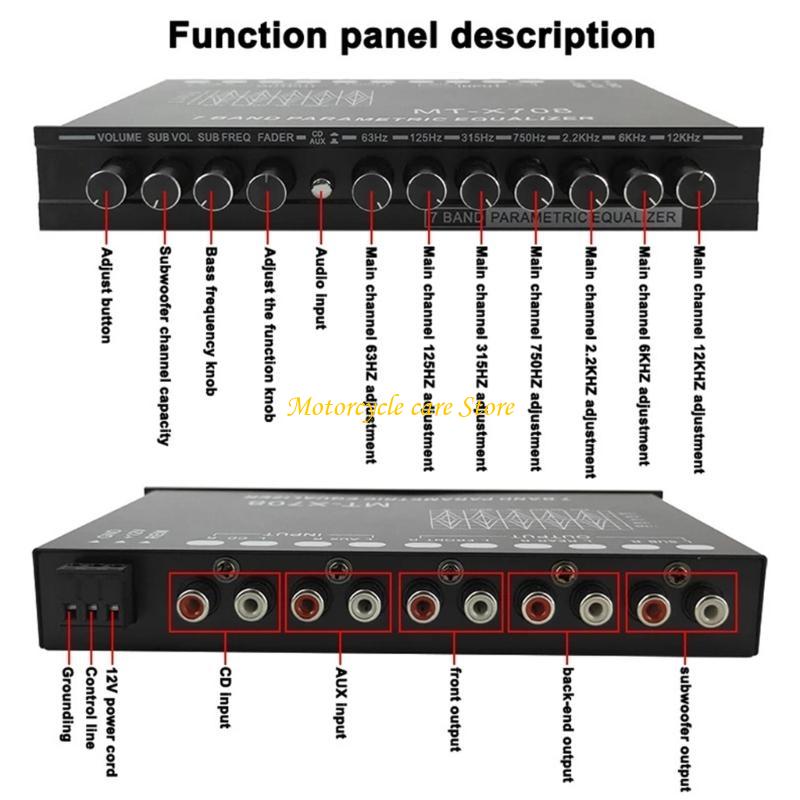U75F 7 Band Car Stereo Bộ cân  - đánh giá và giá Audio Music Equalizer