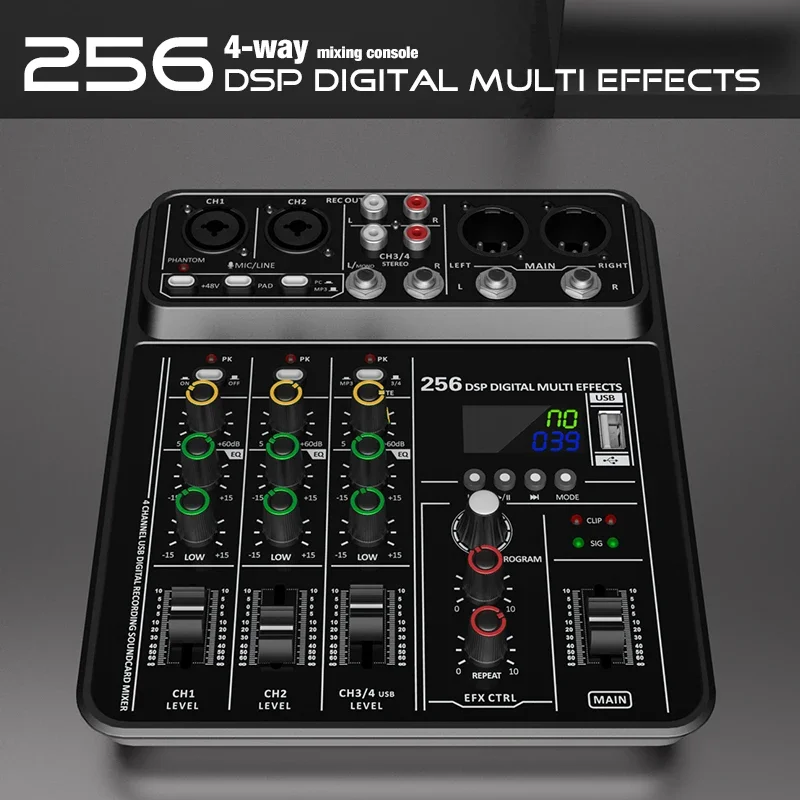 Audio Interface Mixer with Blu - đánh giá và giá Audio Mixer 4 Channel