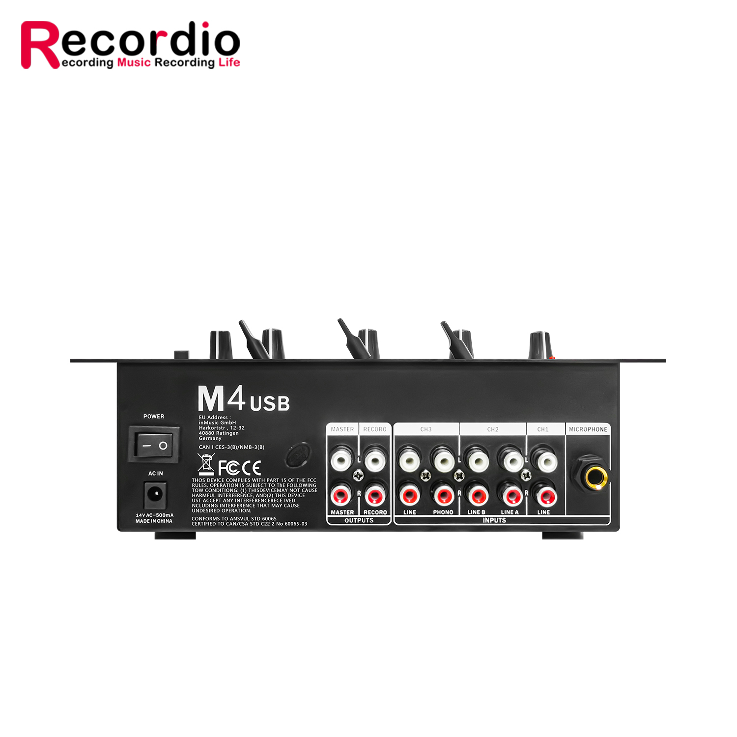 GAX-DM4 OEM  Professional 4-ch - đánh giá và giá Audio Mixer 4 Channel