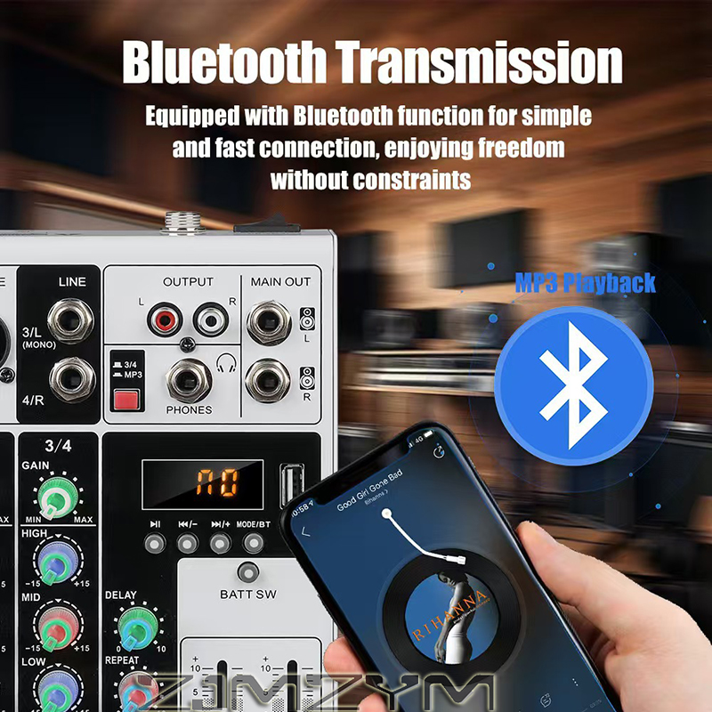 4 Channel RGB Bluetooth Audio  - đánh giá và giá Audio Mixer 4 Channel