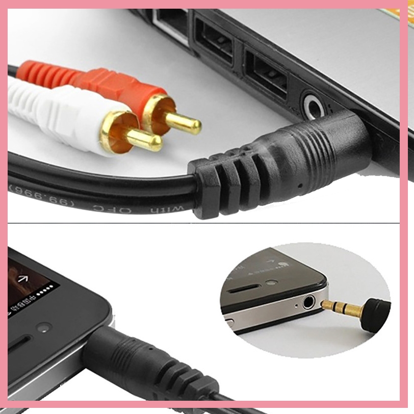 3.5mm Stereo Male Plug to 2 RC - đánh giá và giá Audio Music Player Pc