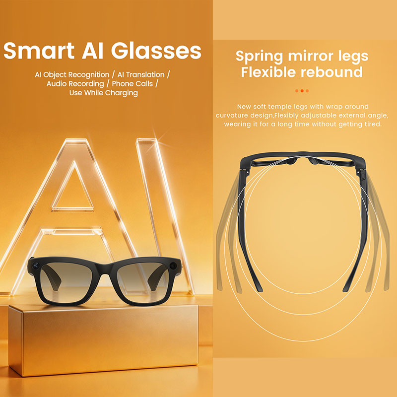 AI Smart Glasses 800W Camera A - đánh giá và giá Audio Music To Video