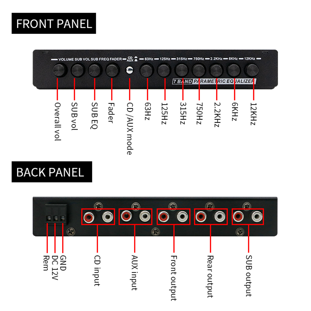 Professional 7 Band Car Equali - đánh giá và giá Audio Music Equalizer