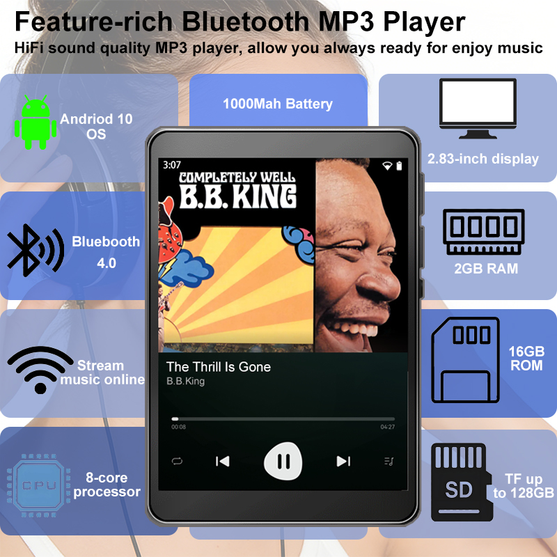 WiFi MP3 Player Andriod 10 Spo - đánh giá và giá Audio Music Mp3 Downloader
